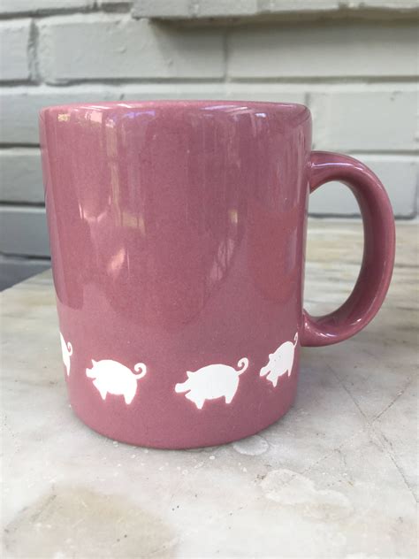 Vintage Waechtersbach Pig Mug Pink Mauve Piglet Mug Spain Coffee Tea