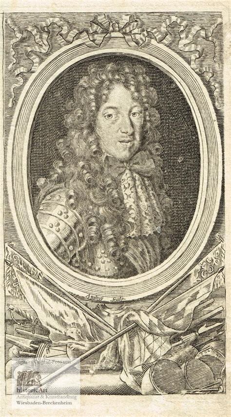 Maximilian II Emanuel Brustbild in voller Rüstung im Oval darunter