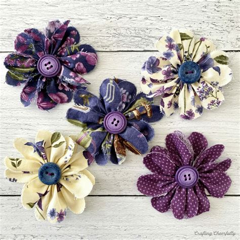 How To Make Fabric Flowers With A Charm Pack Crafting Cheerfully