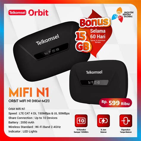 Jual Modem Mifi Telkomsel Orbit Mifi N1 N2 HKM M21 M22 Wifi 4G LTE