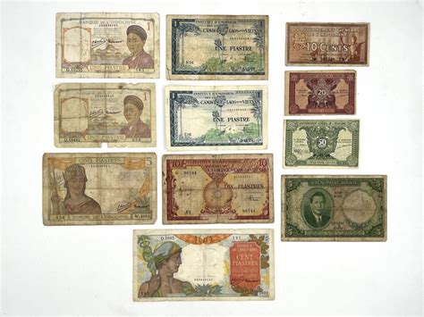 French Indochina 11 Banknotes Various Dates No Reserve Price