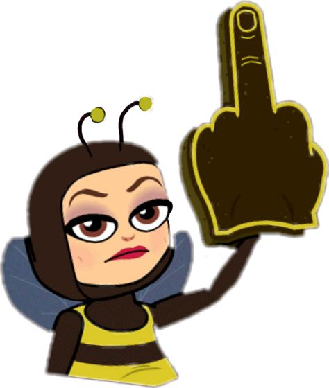 Download Middlefinger Bitmoji Idgaf Bee Emoji Bee Middle Finger