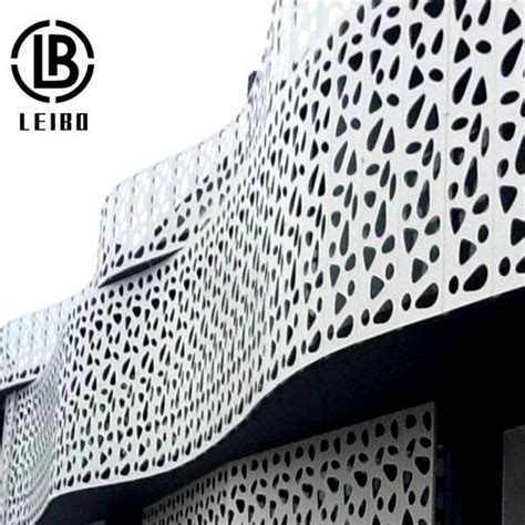 Laser Cut Perforated Customized Decorative Metal Curtain Wall As