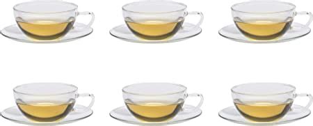 6er Set Trendglas Jena Teetasse Opus Mit Glasunterteller 0 2 Liter