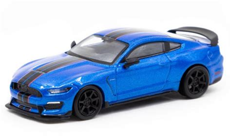 Miniature Ford Mustang Tarmac Works Shelby Gt R Metallic Bleue