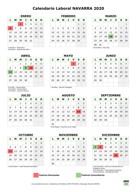 Calendario Laboral Navarra Para Imprimir