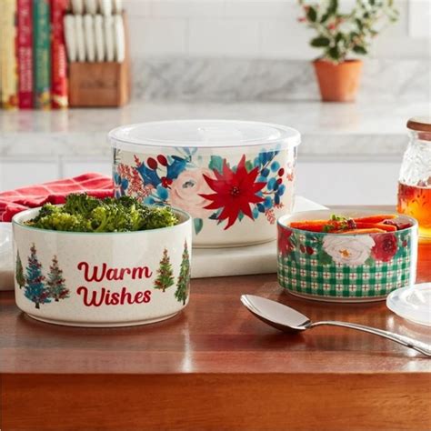 The Pioneer Woman Kitchen The Pioneer Woman Wishful Winter 6piece Ceramic Nesting Bowl Set