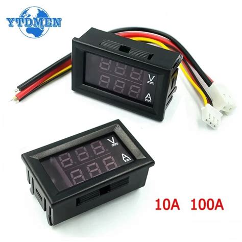 Dc 0 100v 10a 100a Led Digital Voltmeter Ammeter Dual Display Voltage Detector Current Meter Dsn