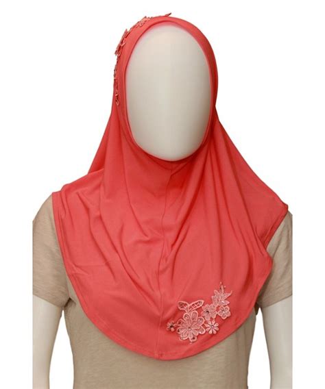 Jersey Headscarf Instant Hijab Ready To Wear Hijab For Women By Peach