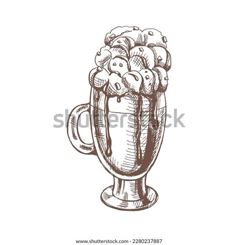 Handdrawn Sketch Hot Chocolate Whipped Cream Stock Vector Royalty Free Shutterstock