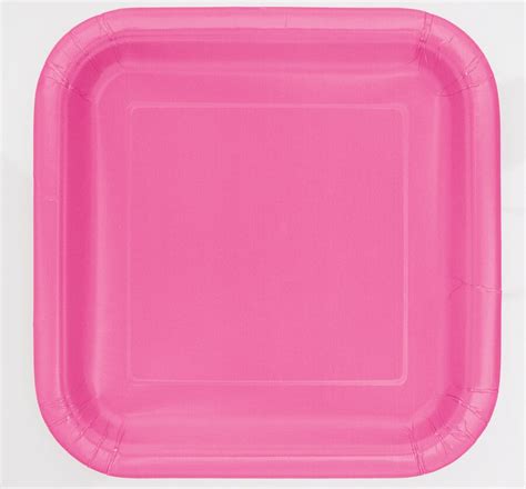 Hot Pink Solid Square 7 Dessert Plates 16ct Michaels