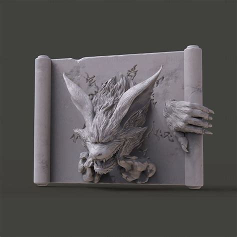 Kurama From Naruto D Model Ready To Print Stl