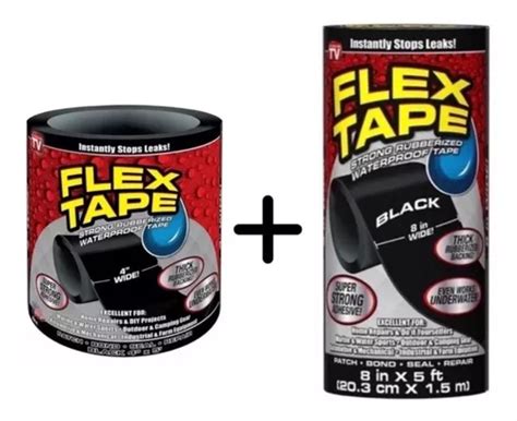 Cintas Flex Tape Grande Y Chica Tapa Fugas Resistente Meses Sin Inter S