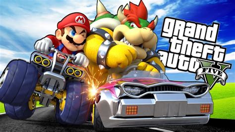 GTA 5 SUPER MARIO KART RACE EPIC MARIO KART RACE IN GTA 5 ONLINE