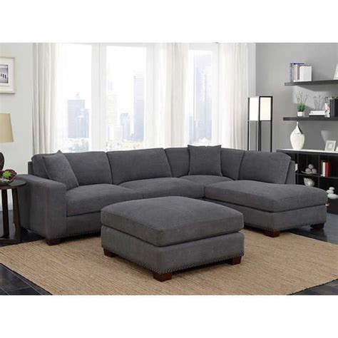 Kyra Fabric Sectional With Ottoman The Couch Bros