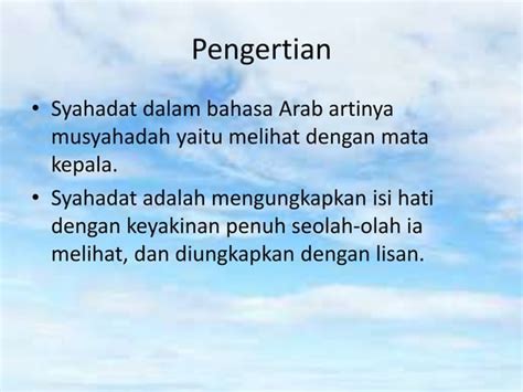 2 Memahami Dua Kalimat Syahadat PPT