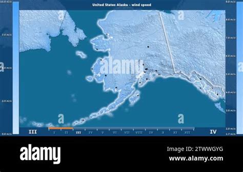 Wind Speed By Month In The United States Alaska Area With Animated