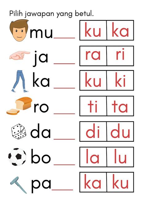 Suku Kata Interactive Exercise For Preschool You Can Do The Exercises