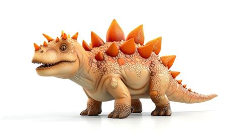 Premium Photo D Rendering Of A Cute Cartoon Stegosaurus Dinosaur