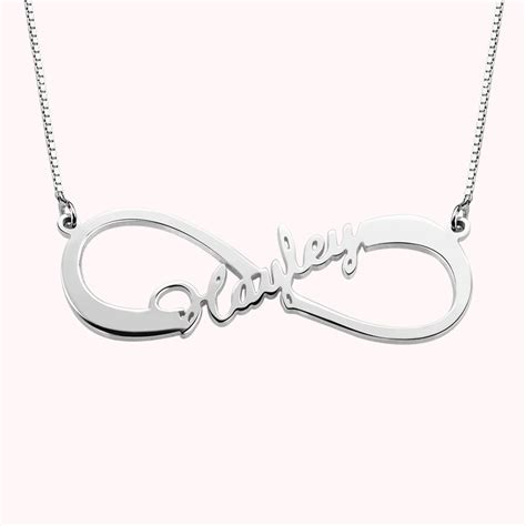 Personalised Sterling Silver Love Infinity Name Pendant Necklace Callie