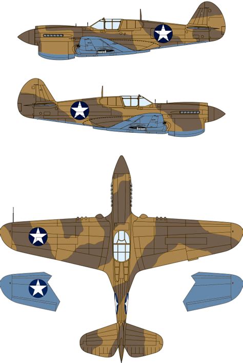 P 40 Hawk Allied Desert Scheme ANA615 ANA617 ANA609 Camouflage