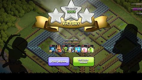 Easy Way To Star Goblin King Challenge Clash Of Clans Youtube