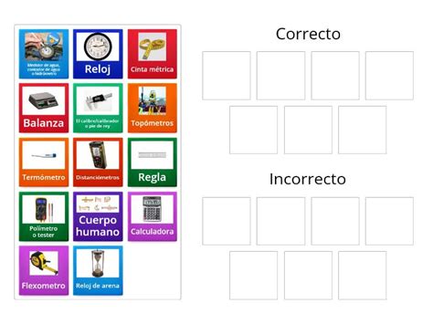 OBJETOS O INSTRUMENTOS PARA MEDIR LONGITUDES Ordenar Por Grupo