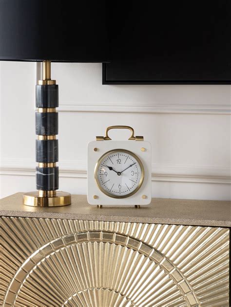 Black Friday Promo Kimberley Cream Gold Mantel Clock Cm Libra