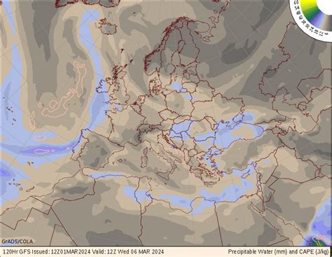 Global Weather Systems European precipitation forecast Europe ...