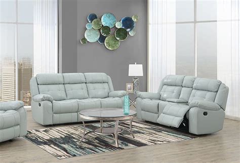 Aqua Leather Sofa - sofa living room ideas