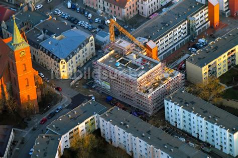 Luftaufnahme Bernau Baustelle zum Neubau eines Gebäudes der