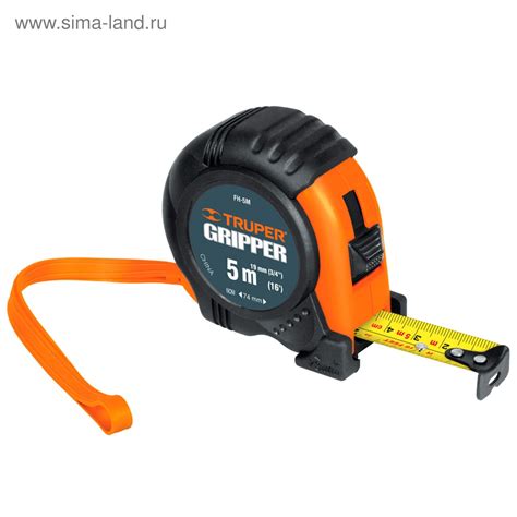 Рулетка измерительная TRUPER FH-5M, 5 м, двухкомпонентный ударопрочный ...