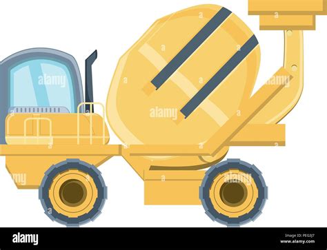 Betonmischer Lkw Symbol Auf Wei Em Hintergrund Vector Illustration