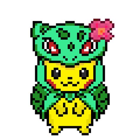 Pikachu Pixel Art Grid