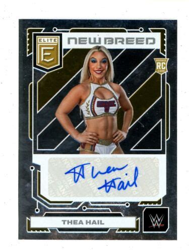 Panini Donruss Elite Wwe Thea Hail Rc Rookie New Breed Auto Ebay