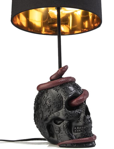 Skull Snake Lamp 24 H By Gute Snake Skull Desk Table Etsy