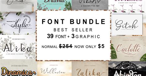 Fonts Bundle Bundle · Creative Fabrica