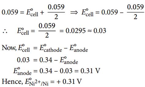 (a) Calculate the standard electrode potential of - Sarthaks eConnect ...