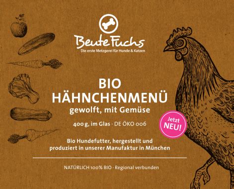 Bio H Hnchenmen Gewolft Im Gl Schen Beutefuchs B B Shop