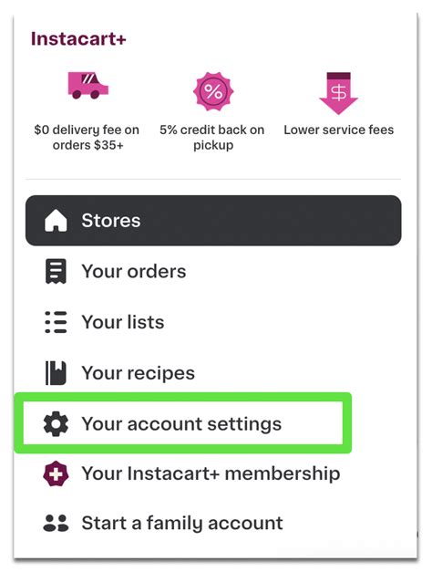 Instacart Help Center Updating Notifications And Email Settings