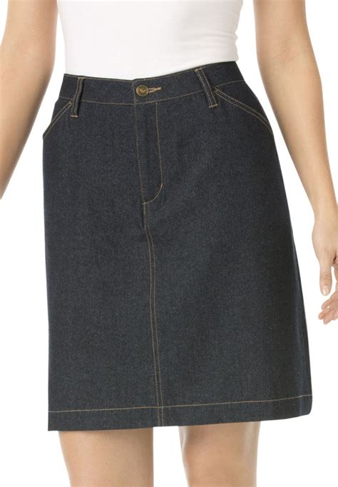 100 Cotton Denim Skort Plus Size Skirts Fullbeauty Plus Size