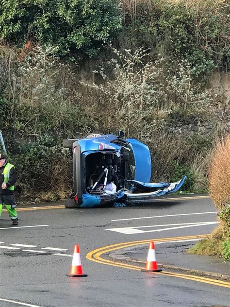 Driver Airlifted To Hospital After Car Overturns Wales Online