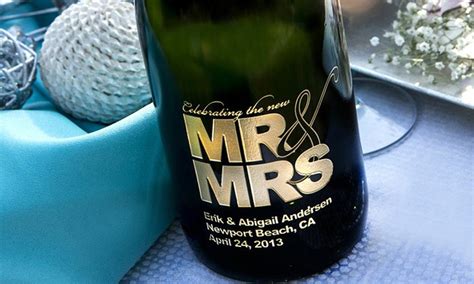 Up to 55% Off Personalized Mini Wedding Wine Bottles | Groupon