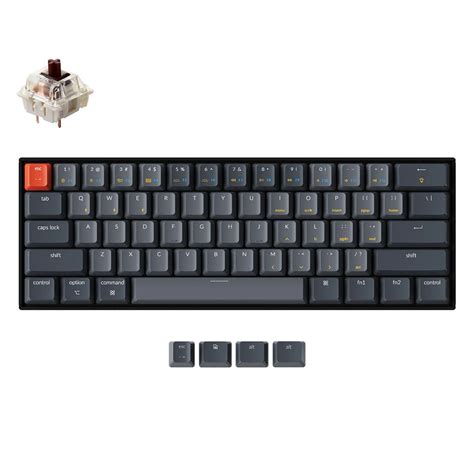 Game One Keychron K12 60 Compact RGB Gateron Hot Swappable Mechanical Keyboard Brown K12H3