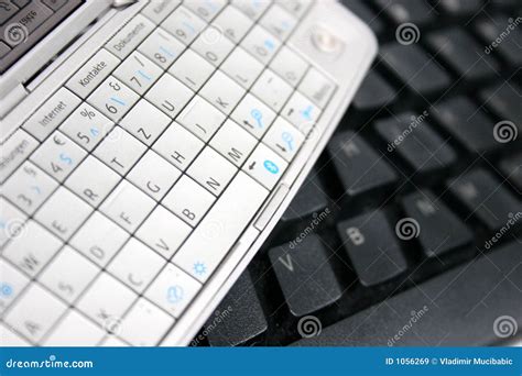 Telclado Num Rico Del Tel Fono M Vil Y Teclado De Ordenador Imagen De