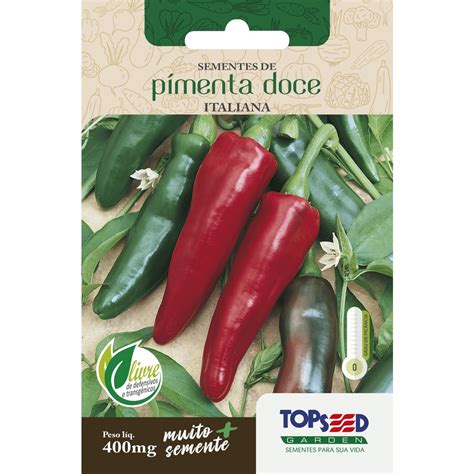 Sementes De Pimenta Doce Italiana TOPSEED Shopee Brasil