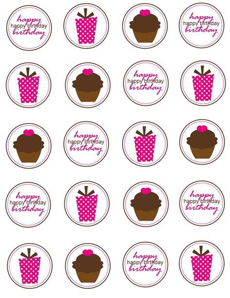 Birthday Cupcake Toppers. 24 Pack Happy Birthday Cupcake Toppers ...