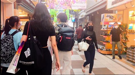 Fukuoka City Walking Tour💖🎀4k Tenjin Sunday Evening Summer Final