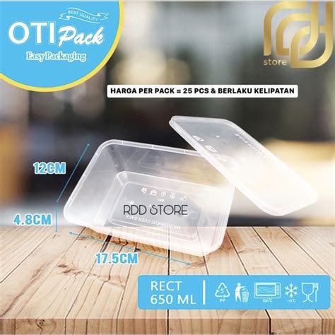 Jual Rdd Harga Pack Pcs Thinwall Oti Rectangle Ml Berkualitas