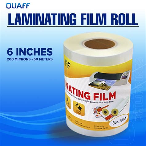 QUAFF Laminating Film 6inches X 50meters 200micron Hot Laminating Film